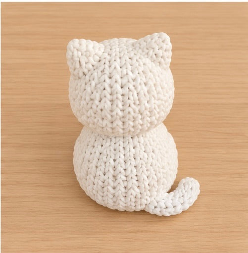 Figura Gato Estilo Tejido