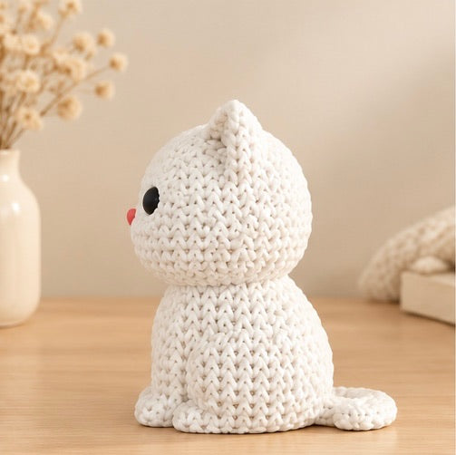 Figura Gato Estilo Tejido